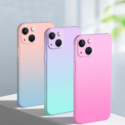 China New Watercolor Gradient Silicone TPU Shockproof Liquid Phone Case Shockproof Cover For iPhone 13 12 11 Pro Max Xs /Xr 7/8 Plus for sale