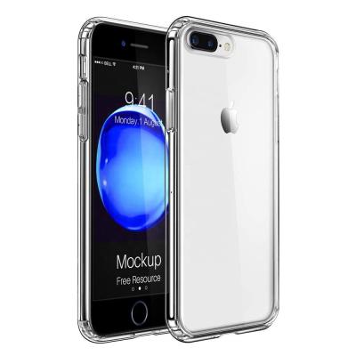 China Clear Back Case Shockproof Case With Soft PC Hard TPU Shield Cover Bumper Case For iPhone 6 6S 7 8 Plus for sale