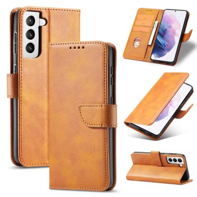 China Leather Shockproof Magnetic Clip Wallet Stand Phone Case For Samsung Galaxy S21 S21plus S21 Ultra for sale