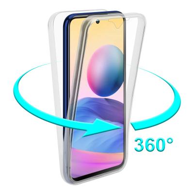 China Ultra Thin Front PET Film Hybrid PC Back 360 Degree Full Cover Transparent Clear Phone Case For Redmi Note 10 5G for sale