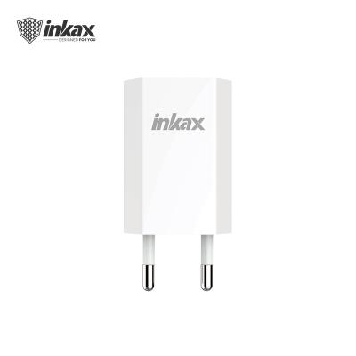 China Single Inkax 1.2A CD-42 USB Mobile Phone Charger EU Plug Portable Mobile Phone Travel Wall Charger Adapter Identify IC for sale