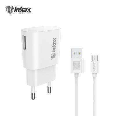 China EU Quick Plug Mobile Phone Inkax CD-08 1A 1USB Charger Portable Phone Trave/Wall Charger Adapter For MICRO IP IP4 TYPE C for sale