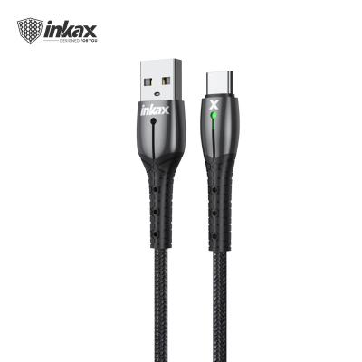 China 2020 Hot Selling Inkax CK-110-TYPE C 1M 2.4A C Video Game Player New Zinc Alloy Fast Charging Cable With Indicator Light For Type-C Braid Jacket for sale