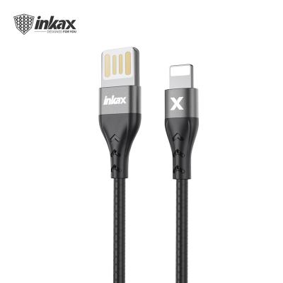 China 2020 New Arrival Cell Phone Inkax CK-95-IP 25CM Short 2.1A USB Cable For MicroTPE Jacket With Clip Storable Mini Portable Charging Cable for sale