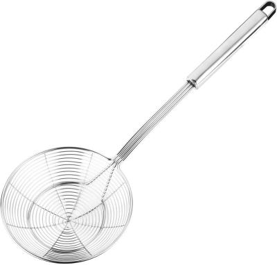 China Durable Solid Stainless Steel Spider Sieve Skimmer Pocket for Cooking and Frying, Kitchen Utensils Wire Strainer Pasta Strainer Spoon for sale