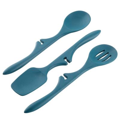 China Amazon Non-Stick Silicone Lazy Spatula Creative Hot Selling Lazy Spatula Set 3 in 1 Slotted Solid Spatula for sale