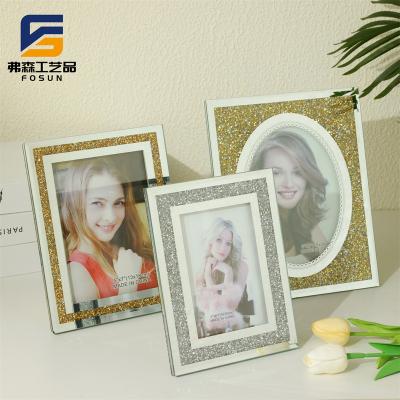 China Popular Crystal Glass Photo Frame Wedding Party Photo Frame PHOTO FRAME Home Decoration Custom Size Logo for sale