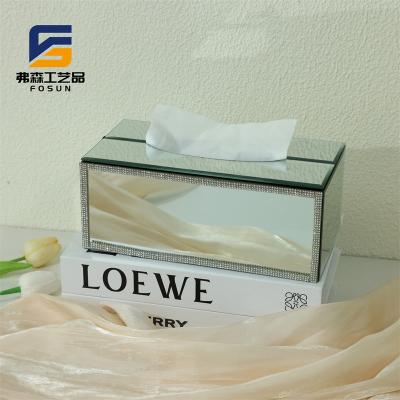 China Luxury Fabric Box Lid DIY Custom Embroidered Painting OEM Customized Style House Packing Modern Bathroom for sale