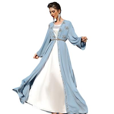 China African Evening Dresses Cardigan Robe Ramadan Abaya Dubai Kaftan Muslim Hijab Polyester For Women Long Robe Femme Caftan Islam Clothing Kimono for sale