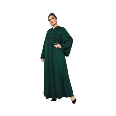 China New Arrival Vintage Casual Loose Long Plus Size Long Dress Fashion Female Vintage Muslim Clothing Wholesale for sale