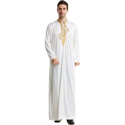 China Al Aseel Thobe Saudi Long Sleeves 2022 Custom Men's Arab Muslim Long Robe Wear Light Breathable for sale