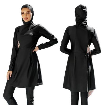 China Wholesale high quality integrated besign long sleeve belted women full covered islamic muslim women swimwear for sale