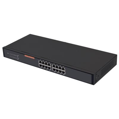 China Factory Metal Case Network 16 10/100Mbps Ethernet Switch Left Rackmount Unmanaged Hub HT-S1016R for sale