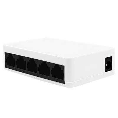 China Plastic Case 5V Mini Ethernet 5 Cheap Port Fast 10/100Mbps Network VLAN Support Tenda Price Unmanaged Switch for sale