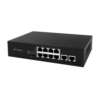 China Industrial POE Ethernet 8 Port PoE Switch 10/100M 250M CCTV PoE Switch for Security System and IP Camera for sale