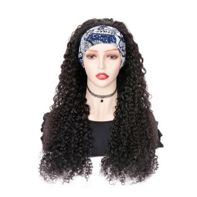 China Jerry Curl Brazilian Human Hair Curly Headband Wigs For Black Women Texture All Available for sale