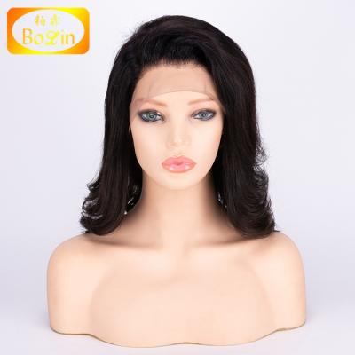 China Indian Silky Straight Short Natural Remy Hair Color Wig Lead Wave Full Lace Wig for sale