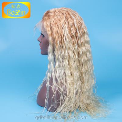 China Handcrafted High Quality Regular Full Virgin Human Hair Ombre Full Lace Wig 613# Full Lace Wig for sale