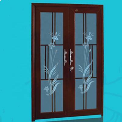 China Factory best selling pvc panel artificial craft double glass panel interior room upvc doors for sale