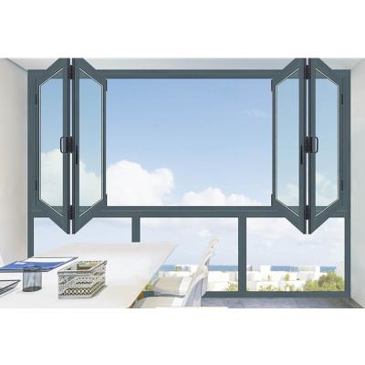 China Factory price aluminium alloy bi folding windows doors double glass for sale