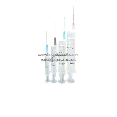 China Clinic Manufacturer Lowest Price Disposable Two Part Syringe With Needle for sale