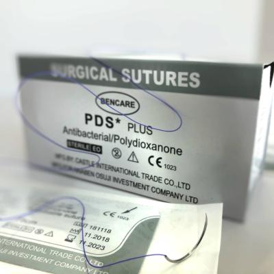 China Absorbable Stranded Absorbable Synthetic Suture PDO POLYDIOXANONE Surgical Monofilament Tightly Braided for sale