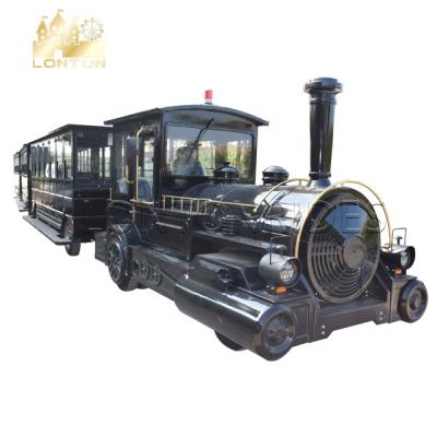 China Large Amusement Machine Tourist Diesel Trackless Train For Amusement Park for sale