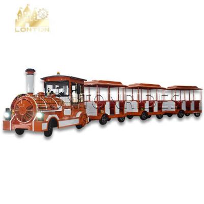 China Sale Cheap Factory Electric Amusement Machine Train Manufacturer 28 Seats Park Electric Tourist Train Ride for sale