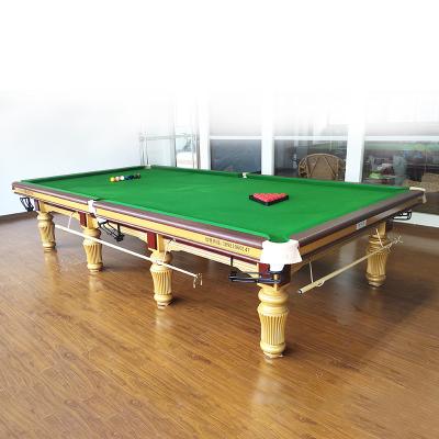 China 10A-101C Cowhide Star Pool Pool Table Block 12ft High Quality Mechanically Cast Steel Billiard Table for sale