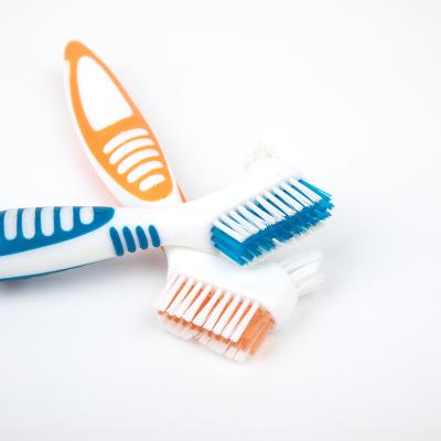 China High Quality Dual Head Denture Brush Durable Type With Soft Bristle for sale