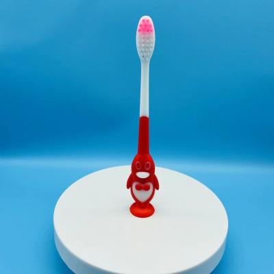 China Durable Type 10000 Teeth Bulk New 360 Animal Kids Manual Silicon Plastic Toothbrush For Kids 5-12 for sale