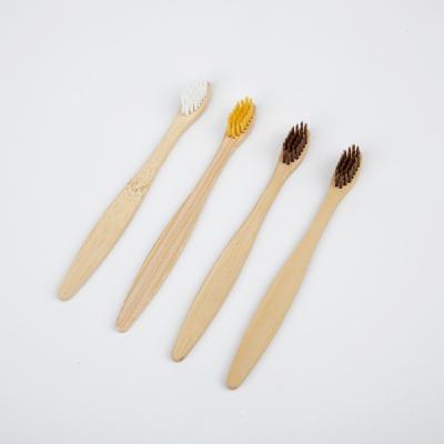 China Durable 100% Natural Biodegradable Organic Round Handle Bamboo Toothbrush Type With Kinds Of Bristles for sale