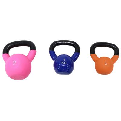 China Plastic Kettlebell Home Gym Immersion Use Strength Training Cast Iron Dumbbell Set Coated Hexagonal Rubber Kettlebell On Sale for sale