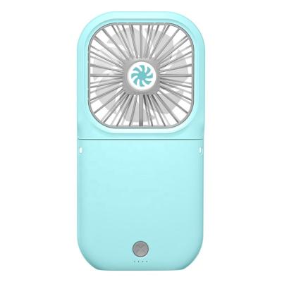 China Silent Desktop Hanging Wind USB Foldable Mini Rechargeable Car Neck Cooler+Power Bank 3000mAh+3 Function 3 Speed ​​Cooling Fan for sale