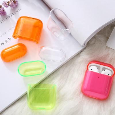 China For Wholesale Hard Plastic Transparent Earphone Earphone Snare Case For Apple Airpods for sale