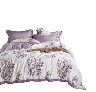 China Tencel Lyocell Comforter Sets Bedding Set Washable Comfortable Durable Tencel Sheets for sale