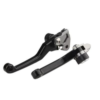 China FXCNC Aluminum Factory JFG RACING Billet Folding Pivot Clutch Brake Lever For RMZ250 04 07-18 RMZ450 05-18 Dirt Bike Black for sale