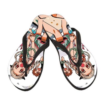 China Fashion Trend Hanako-kun Anime Slippers Wholesale Custom Sublimation Summer Beach Sandals Mens Empty Flip Flops for sale