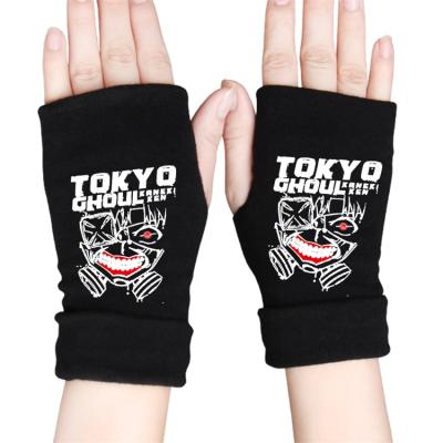 China Tokyo Ghoul Anime Anti-Cold Cotton Knitted Gloves Printed Fingerless Gloves Kids Keep Warm In Winter for sale