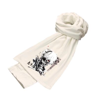 China Mink Cloth Tokyo Ghoul Anime Scarf Wholesale Men's Printing Scarf Warm Winter Bib Scarf for sale