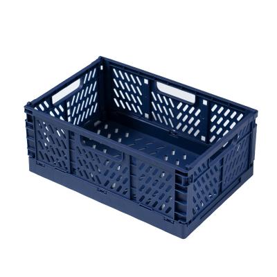 China Folding Folding Plastic Storage Basket Storage Basket Snacks Desktop Storage Box Stacked Living Room Desktop Fridge for sale