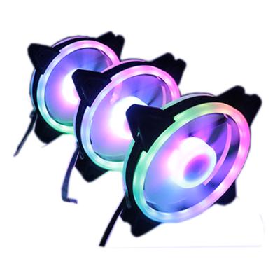 China Hot Sale12V 6Pin 15 LED CPU Light RGB Multi-colors 120mm Fan LED CPU Cooler Fan RGB Computer Fans computer for sale