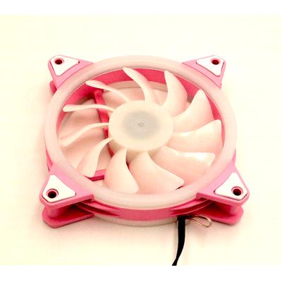 China Computer CPU Fan Girl 120mm RGB Cooling Colorful Pink LED Light Ventilatores RGB Fan With Remote Set For PC Case for sale