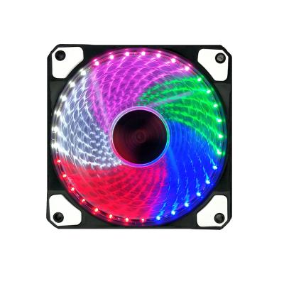 China Colorful Computer CPU OEM Logo 33 Lamp Bead RGB Fans Cooling PC Case RGB Led Fan 12v 6pin 120*120 CPU Cooler Fan *25mm for computer for sale