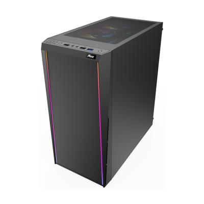 China With Fan Hot Sale Gaming Computer Case Tempered Glass ATX/M-ATX/ITX Computer Case With 6 RGB Fan Chassis Size 330*200*445mm for sale