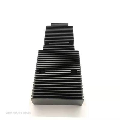 China LED Lighting High Efficiency Anode Black Extruded Aluminum Heat Sink Used For LED Lights for sale