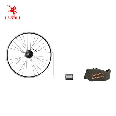 China Lvbu black rear wheel ebike conversion kit 27.5 CE speed pedelec conversion fatbike full center kit with battery 16-29 inch (700C) for sale