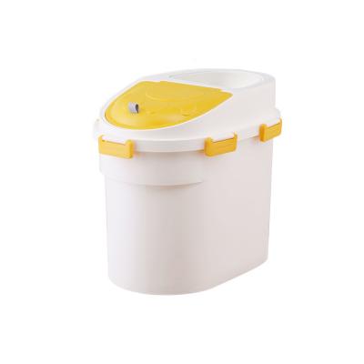 China Dog Cat Food Stored Box Sealed Large Capacity Storage Bucket Storage Tub Pet Food Moisture Proof Bucket for sale