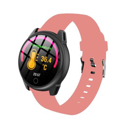 China Perseguidor impermeável da aptidão da monitoração de temperatura 1.3inch do Smart Watch de H23s TFT à venda