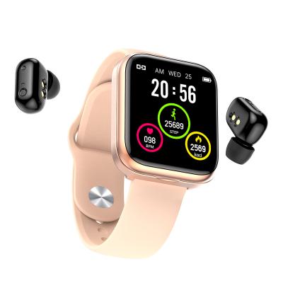 China Earbuds 2 em 1 bracelete impermeável de Smartwatch dos esportes acopla a aptidão da pressão sanguínea X5 à venda